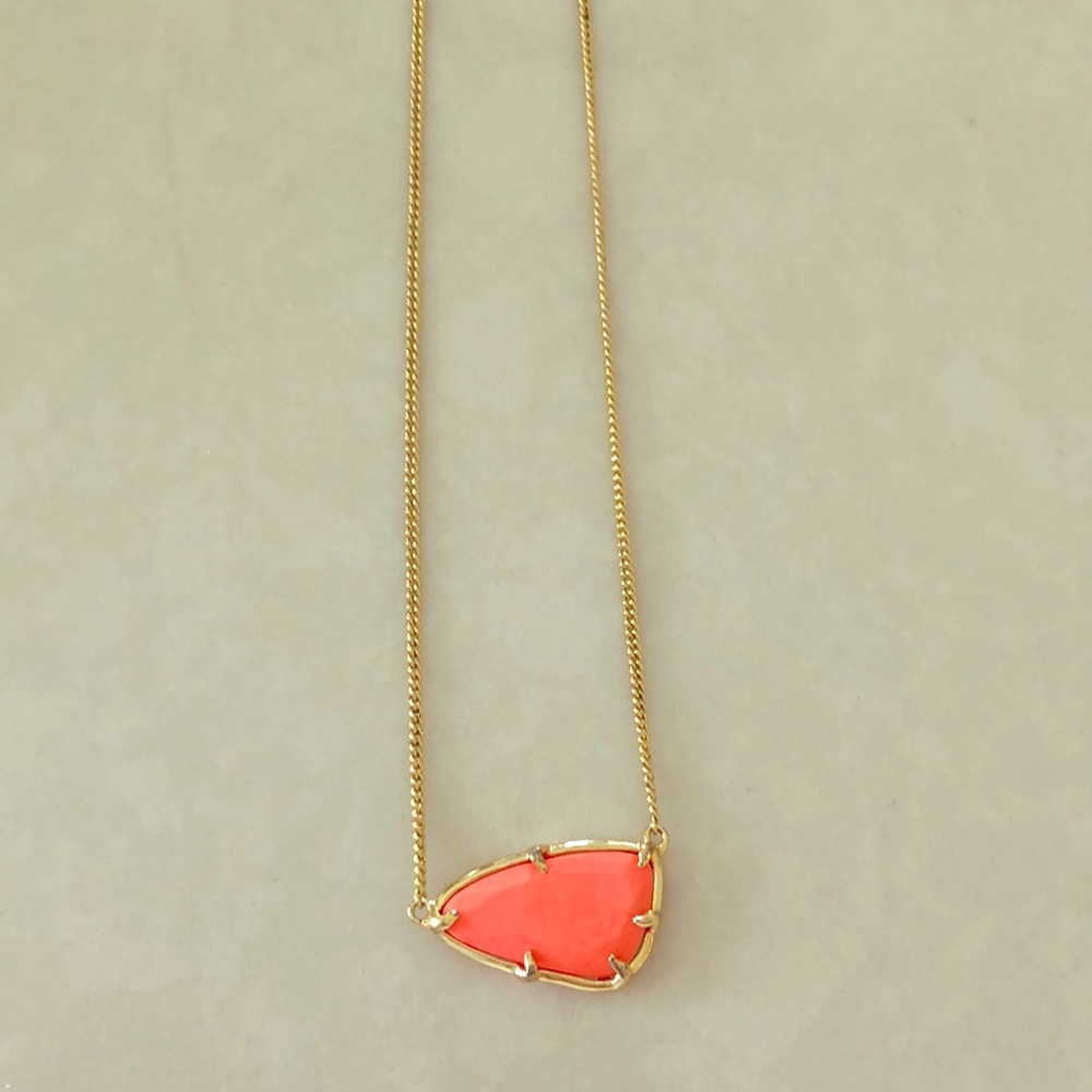 Kendra Scott Necklace with Coral Stone